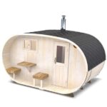 photo 2 oval outdoor sauna for 4 persons