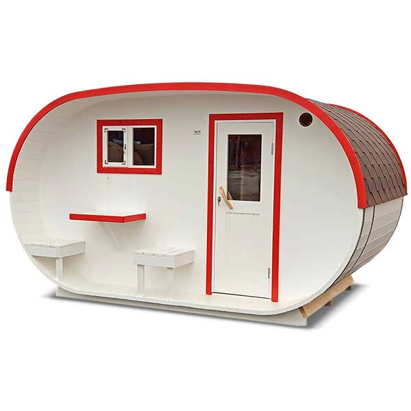 pic 3 oval outdoor sauna for 4 persons
