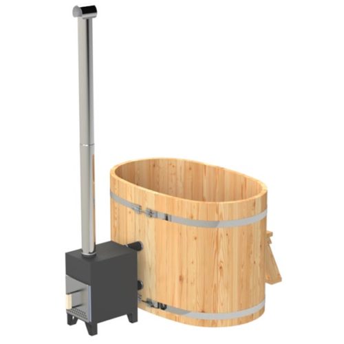 Small Wooden Hot Tub | Model for 2 persons | with an Outside Heater