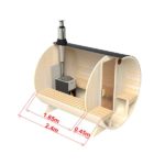 2.4m for 4 persons Outdoor Sauna with Outside Seats (S2V)
