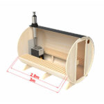 3m for 6 persons Outdoor Sauna S3_1