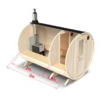 photo 1 3m for 4 persons outdoor sauna with dressing room