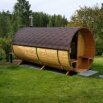 photo 6 4m for 4 persons outdoor sauna with dressing room and outside seats