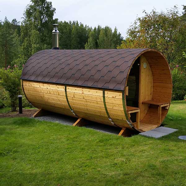 pic 6 4m for 4 persons outdoor sauna with dressing room and outside seats