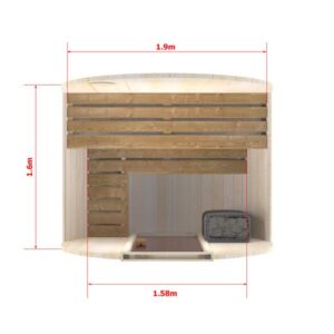 pic 2 1.6m outdoor sauna for 3 persons