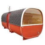 5m Outdoor Sauna for 6 persons with seats or bed_side view-1