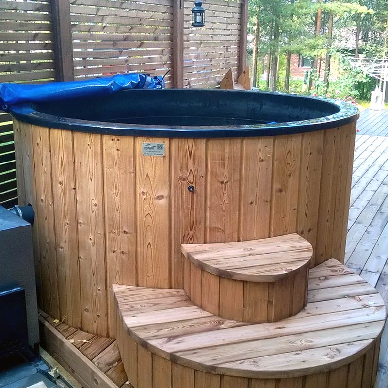 Small Hot Tub Liner | Round model for 4 persons | from Fiberglass