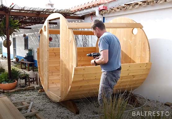 pic 2 easy assembly and installation of a sauna and hot tub diy