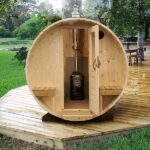 photo 3 2.4m for 4 persons outdoor sauna with outside seats