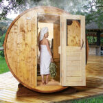photo 3 3m for 4 persons outdoor sauna with dressing room