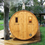 photo 4 3m for 4 persons outdoor sauna with dressing room
