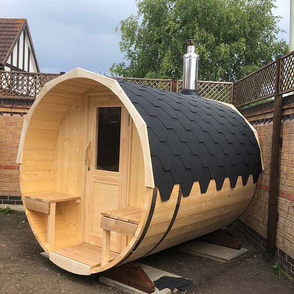 pic 3 2.4m flat-pack outdoor sauna for 4 persons