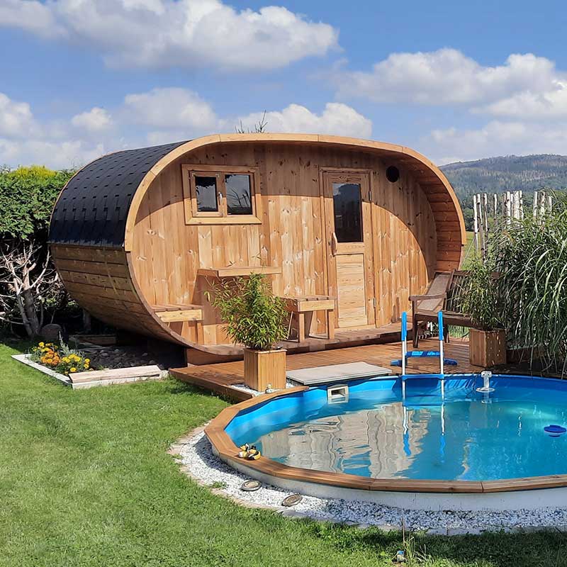 pic 1 big oval outdoor sauna