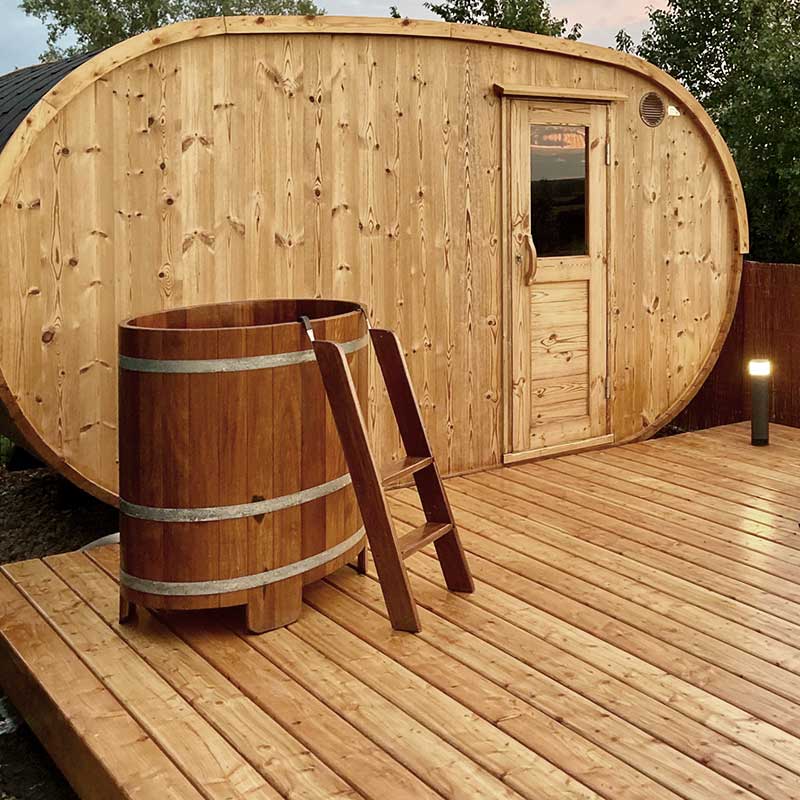 pic 8 big oval outdoor sauna