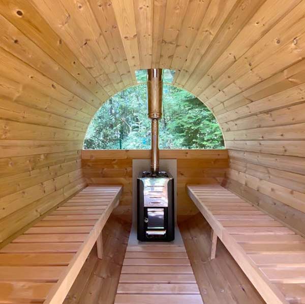 pic 10 christmas barrel sauna 4m with half panoramic window