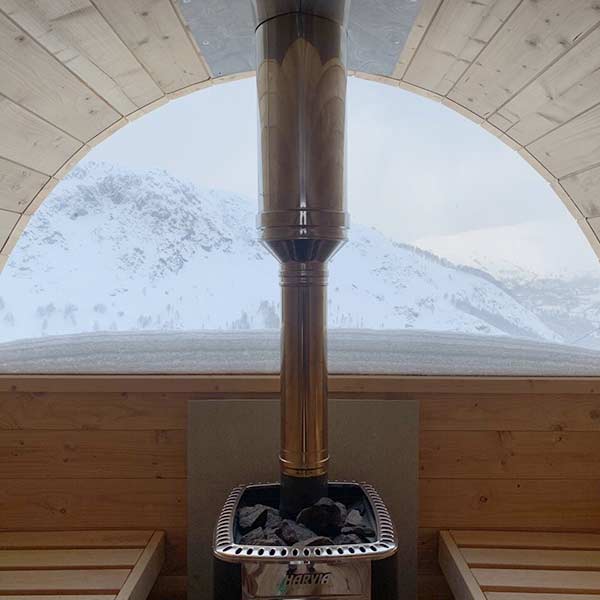 pic 7 christmas barrel sauna 4m with half panoramic window