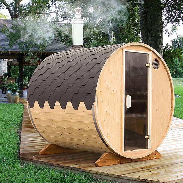 4 Person Outdoor Sauna w/Ceramic Heaters - HL400D Cayenne