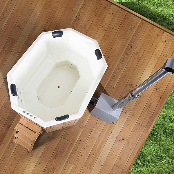 pic 3 for 9 persons wood-fired hot tub octa from fiberglass
