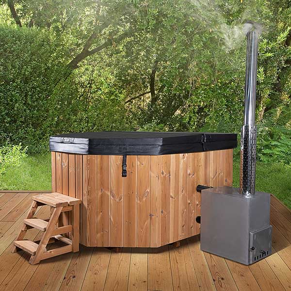 pic 4 for 9 persons wood-fired hot tub octa from fiberglass