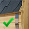 Angle for sauna roof, 2 pcs.