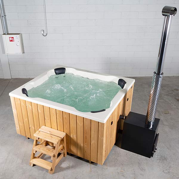 pic 2 in stock wood-fired hot tub quattro