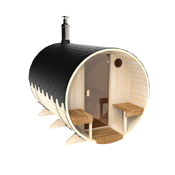 photo 3 2.8m for 6 persons outdoor sauna with outside seats