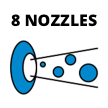 8 nozzles