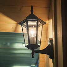 Rest room side outdoor lamp