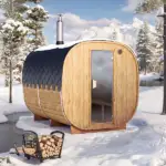 pic 2 3m for 6 persons round barrel cube sauna