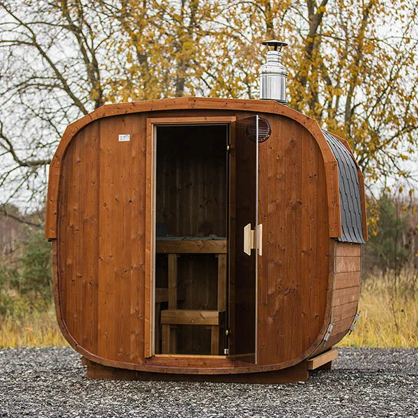 pic 7 1.7m for 3 persons round barrel cube sauna