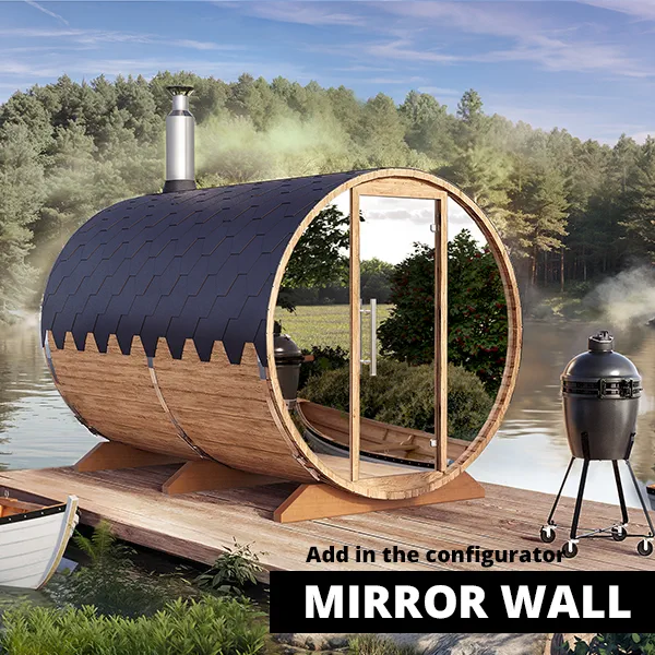 pic 3m for 6 persons outdoor sauna s3 mirror